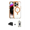 MARSİLYAN™- iPhone 15 Pro Max Kılıf Kozmos Doku Koleksiyonu - Siyah Bilvis Hayalet Cam Ekran Koruyucu + Raze Metal Kamera Lens - SH