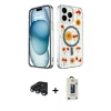 MARSİLYAN™- iPhone 15 Pro Max Kılıf Kozmos Doku - Siyah Bilvis Hayalet Cam Ekran Koruyucu + Raze Metal Kamera Lens - LT
