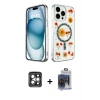MARSİLYAN™- iPhone 15 Pro Max Kılıf Kozmos Doku - Siyah Vanessa Magic Cam + PVD Metal Kamera Lens - GI