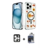 MARSİLYAN™- iPhone 15 Pro Max Kılıf Kozmos Doku - Siyah Vanessa Magic Cam + PVD Metal Kamera Lens - GS