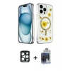 MARSİLYAN™- iPhone 15 Pro Max Kılıf Kozmos Doku - Siyah Vanessa Magic Cam + PVD Metal Kamera Lens - LT