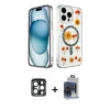 MARSİLYAN™- iPhone 15 Pro Max Kılıf Kozmos Doku - Siyah Vanessa Magic Cam + PVD Metal Kamera Lens - LT