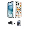 MARSİLYAN™- iPhone 15 Pro Max Kılıf Kozmos Doku - Siyah Vanessa Magic Cam + Raze Metal Kamera Lens - LT
