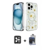 MARSİLYAN™- iPhone 15 Pro Max Kılıf Kozmos Doku - Siyah Vanessa Magic Cam + PVD Metal Kamera Lens - SH