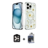 MARSİLYAN™- iPhone 15 Pro Max Kılıf Kozmos Doku - Siyah Vanessa Magic Cam + PVD Metal Kamera Lens - TU