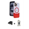MARSİLYAN™- iPhone 15 Pro Max Kılıf Kozmos Form Özel Seri - Siyah Bilvis Hayalet Cam Ekran Koruyucu + Raze Metal Kamera Lens - GS