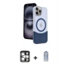 MARSİLYAN™- iPhone 15 Pro Max Kılıf Kozmos Form Özel Seri - Siyah Joko Magic 5D Cam + PVD Metal Kamera Lens - GS
