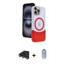 MARSİLYAN™- iPhone 15 Pro Max Kılıf Kozmos Form Özel Seri - Siyah Joko Magic 5D Cam + Raze Metal Kamera Lens - TMGI