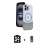 MARSİLYAN™- iPhone 15 Pro Max Kılıf Kozmos Form Özel Seri - Siyah Joko Magic 5D Hayalet Cam + PVD Metal Kamera Lens - TU