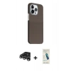 MARSİLYAN™- iPhone 15 Pro Max Kılıf Kozmos Klasik Prime - Şeffaf Pasifik Cam Ekran Koruyucu + Raze Metal Kamera Lens - GS