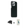 MARSİLYAN™- iPhone 15 Pro Max Kılıf Kozmos Klasik Prime - Şeffaf Pasifik Cam Ekran Koruyucu + Raze Metal Kamera Lens - GS