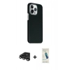 MARSİLYAN™- iPhone 15 Pro Max Kılıf Kozmos Klasik Prime - Şeffaf Pasifik Cam Ekran Koruyucu + Raze Metal Kamera Lens - TMGI