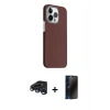 MARSİLYAN™- iPhone 15 Pro Max Kılıf Kozmos Klasik Prime - Siyah 3D Antistatik Hayalet Cam Ekran Koruyucu + Raze Metal Kamera Lens - LT