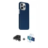 MARSİLYAN™- iPhone 15 Pro Max Kılıf Kozmos Klasik Prime - Siyah 3D Antistatik Seramik Nano Ekran Koruyucu + Raze Metal Kamera Lens - GS