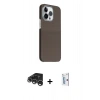 MARSİLYAN™- iPhone 15 Pro Max Kılıf Kozmos Klasik Prime - Siyah Bilvis 0.18mm Plus Cam Ekran Koruyucu + Raze Metal Kamera Lens - GS