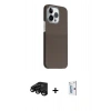 MARSİLYAN™- iPhone 15 Pro Max Kılıf Kozmos Klasik Prime - Siyah Bilvis 0.18mm Plus Cam Ekran Koruyucu + Raze Metal Kamera Lens - SH