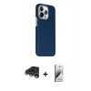 MARSİLYAN™- iPhone 15 Pro Max Kılıf Kozmos Klasik Prime - Siyah Bilvis 3D Mat Cam Ekran Koruyucu + Raze Metal Kamera Lens - GS
