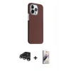 MARSİLYAN™- iPhone 15 Pro Max Kılıf Kozmos Klasik Prime - Siyah Bilvis 3D Mat Cam Ekran Koruyucu + Raze Metal Kamera Lens - GS