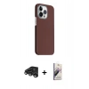 MARSİLYAN™- iPhone 15 Pro Max Kılıf Kozmos Klasik Prime - Siyah Bilvis 3D Mat Cam Ekran Koruyucu + Raze Metal Kamera Lens - TMGI