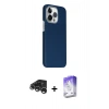 MARSİLYAN™- iPhone 15 Pro Max Kılıf Kozmos Klasik Prime - Siyah Bilvis 5in1 3D Magic Cam Ekran Koruyucu + Raze Metal Kamera Lens - GS
