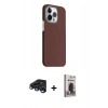 MARSİLYAN™- iPhone 15 Pro Max Kılıf Kozmos Klasik Prime - Siyah Bilvis Hayalet Cam Ekran Koruyucu + Raze Metal Kamera Lens - LT