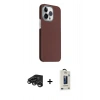 MARSİLYAN™- iPhone 15 Pro Max Kılıf Kozmos Klasik Prime - Siyah Bilvis Hayalet Cam Ekran Koruyucu + Raze Metal Kamera Lens - TMGI