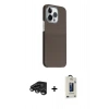 MARSİLYAN™- iPhone 15 Pro Max Kılıf Kozmos Klasik Prime - Siyah Bilvis Hayalet Cam Ekran Koruyucu + Raze Metal Kamera Lens - TMGI