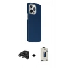 MARSİLYAN™- iPhone 15 Pro Max Kılıf Kozmos Klasik Prime - Siyah Bilvis Hayalet Cam Ekran Koruyucu + Raze Metal Kamera Lens - TMGI