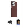 MARSİLYAN™- iPhone 15 Pro Max Kılıf Kozmos Klasik Prime - Siyah Buffer Hayalet Cam Ekran Koruyucu + Raze Metal Kamera Lens - GS