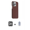 MARSİLYAN™- iPhone 15 Pro Max Kılıf Kozmos Klasik Prime - Siyah Joko Magic 5D Cam + PVD Metal Kamera Lens - SH