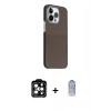 MARSİLYAN™- iPhone 15 Pro Max Kılıf Kozmos Klasik Prime - Siyah Joko Magic 5D Cam + PVD Metal Kamera Lens - TU