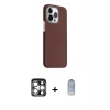 MARSİLYAN™- iPhone 15 Pro Max Kılıf Kozmos Klasik Prime - Siyah Joko Magic 5D Cam + PVD Metal Kamera Lens - GS