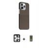 MARSİLYAN™- iPhone 15 Pro Max Kılıf Kozmos Klasik Prime - Siyah Joko Magic 5D Hayalet Cam + PVD Metal Kamera Lens - GS
