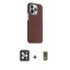 MARSİLYAN™- iPhone 15 Pro Max Kılıf Kozmos Klasik Prime - Siyah Joko Magic 5D Hayalet Cam + Siyah PVD Metal Kamera Lens