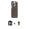 MARSİLYAN™- iPhone 15 Pro Max Kılıf Kozmos Klasik Prime - Siyah Joko Magic 5D Hayalet Cam + PVD Metal Kamera Lens - TU