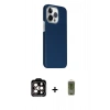 MARSİLYAN™- iPhone 15 Pro Max Kılıf Kozmos Klasik Prime - Siyah Joko Magic 5D Hayalet Cam + PVD Metal Kamera Lens - TU