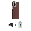 MARSİLYAN™- iPhone 15 Pro Max Kılıf Kozmos Klasik Prime - Siyah Polymer Nano Ekran Koruyucu + Raze Metal Kamera Lens - SH