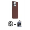 MARSİLYAN™- iPhone 15 Pro Max Kılıf Kozmos Klasik Prime - Siyah Vanessa Magic Cam + PVD Metal Kamera Lens - LT