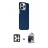 MARSİLYAN™- iPhone 15 Pro Max Kılıf Kozmos Klasik Prime - Siyah Vanessa Magic Cam + PVD Metal Kamera Lens - GS