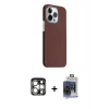 MARSİLYAN™- iPhone 15 Pro Max Kılıf Kozmos Klasik Prime - Siyah Vanessa Magic Cam + PVD Metal Kamera Lens - GS