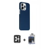 MARSİLYAN™- iPhone 15 Pro Max Kılıf Kozmos Klasik Prime - Siyah Vanessa Magic Cam + PVD Metal Kamera Lens - SH