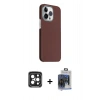MARSİLYAN™- iPhone 15 Pro Max Kılıf Kozmos Klasik Prime - Siyah Vanessa Magic Cam + PVD Metal Kamera Lens - SH