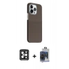 MARSİLYAN™- iPhone 15 Pro Max Kılıf Kozmos Klasik Prime - Siyah Vanessa Magic Cam + PVD Metal Kamera Lens - SH