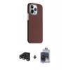 MARSİLYAN™- iPhone 15 Pro Max Kılıf Kozmos Klasik Prime - Siyah Vanessa Magic Cam + Raze Metal Kamera Lens - TMGI