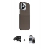 MARSİLYAN™- iPhone 15 Pro Max Kılıf Kozmos Klasik Prime - Siyah Vanessa Magic Hayalet Cam + Raze Metal Kamera Lens - GS