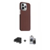 MARSİLYAN™- iPhone 15 Pro Max Kılıf Kozmos Klasik Prime - Siyah Vanessa Magic Hayalet Cam + Raze Metal Kamera Lens - TMGI