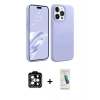 MARSİLYAN™- iPhone 15 Pro Max Kılıf Kozmos Yansıma Özel Seri - Şeffaf Pasifik Cam Ekran Koruyucu + PVD Metal Kamera Lens - TU