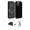 MARSİLYAN™- iPhone 15 Pro Max Kılıf Kozmos Yansıma Özel Seri - Şeffaf Pasifik Cam Ekran Koruyucu + Raze Metal Kamera Lens - LT