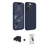 MARSİLYAN™- iPhone 15 Pro Max Kılıf Kozmos Yansıma Özel Seri - Şeffaf Pasifik Cam Ekran Koruyucu + Raze Metal Kamera Lens - LT