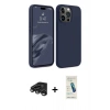 MARSİLYAN™- iPhone 15 Pro Max Kılıf Kozmos Yansıma Özel Seri - Şeffaf Pasifik Cam Ekran Koruyucu + Raze Metal Kamera Lens - TMGI